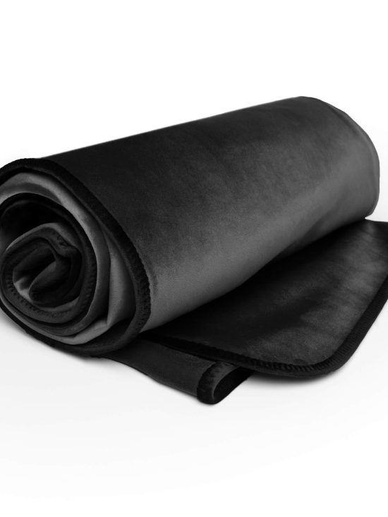 Fascinator Lush Throw Black Microvelvet - King Size