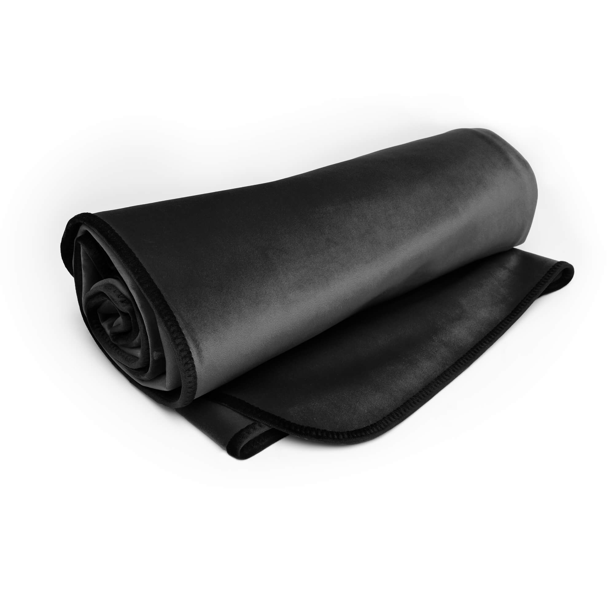 Fascinator Lush Throw Black Microvelvet - King Size