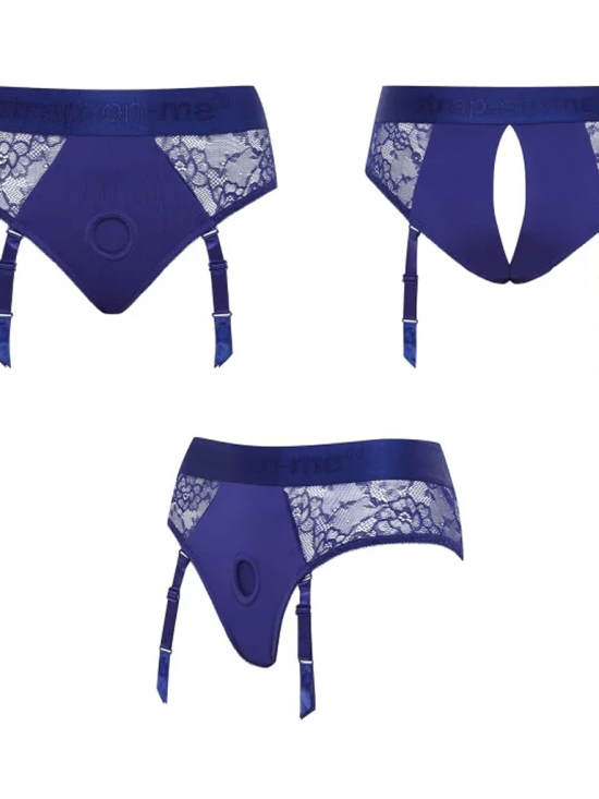HARNESS LINGERIE DIVA - L - NIGHT BLUE