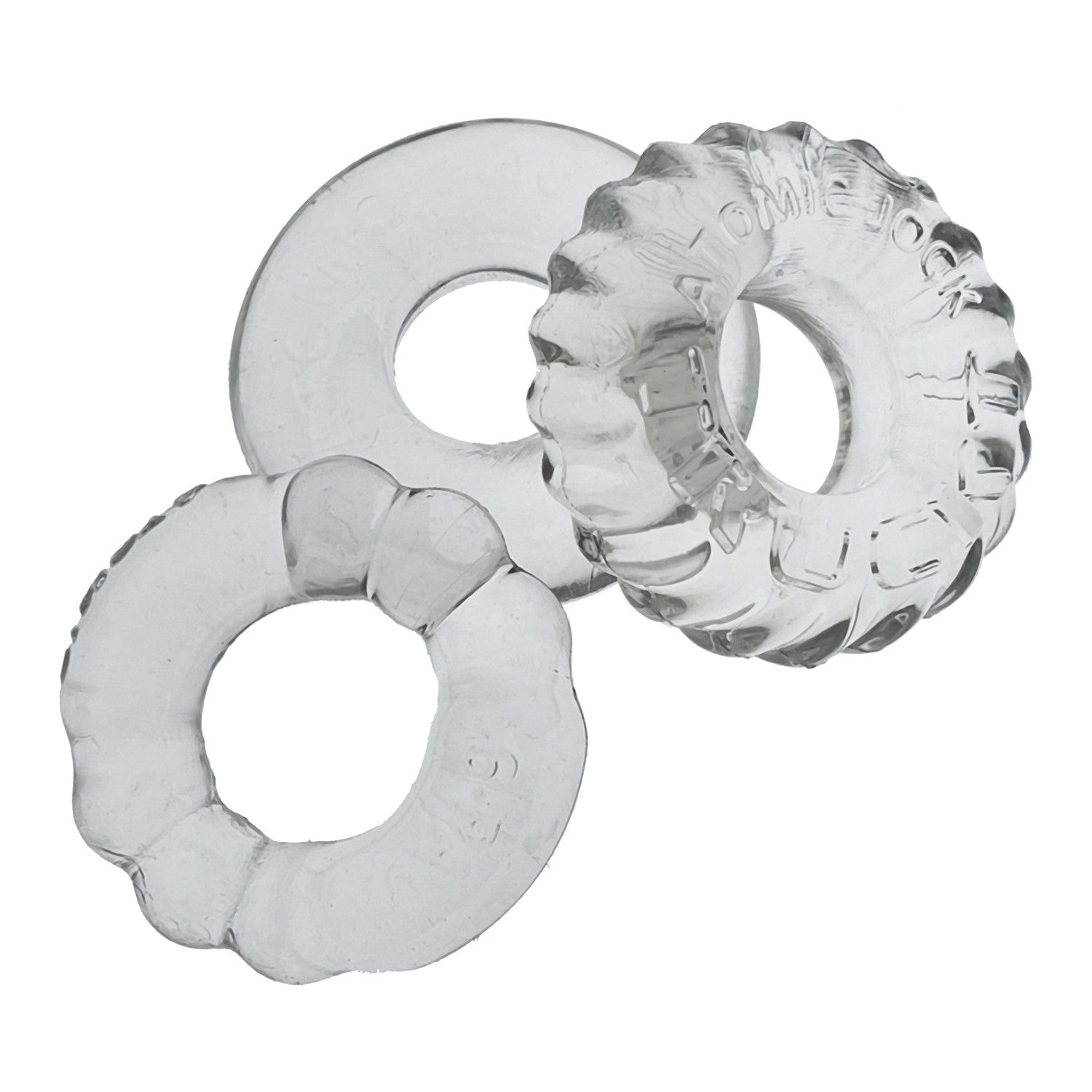 BONEMAKER 3 Pack Boner Cockring Kit CLEAR 1 BONEMAKER 3-pack boner cockring kit - CLEAR
