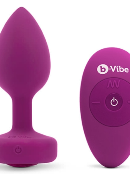 VIBRATING JEWEL PLUG | S/M | FUCHSIA