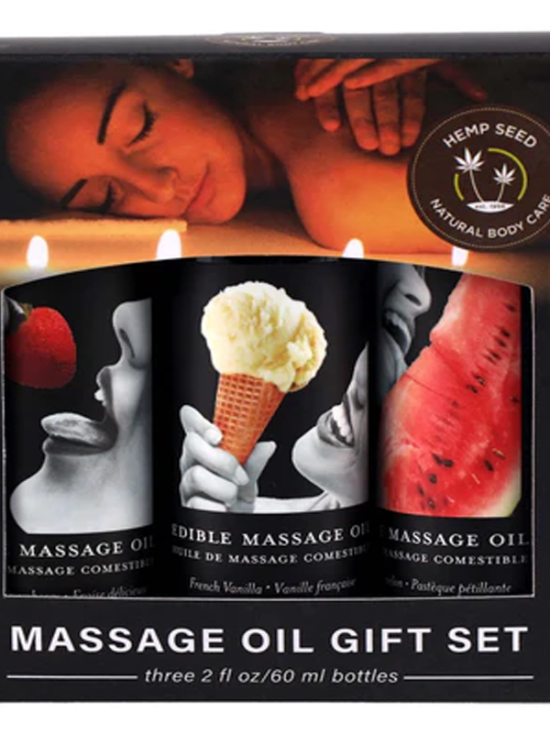 Edible Massage Oil Gift Set: Original 2 fl oz / 60 ml
