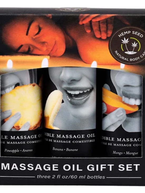 Edible Massage Oil Gift Set: Tropical Set 2 fl oz / 60 ml