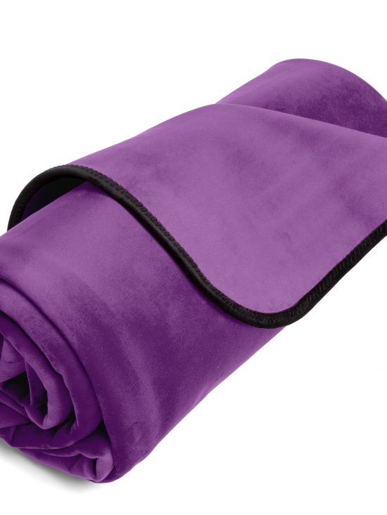 Fascinator Throw Purple Velvish - Travel Size
