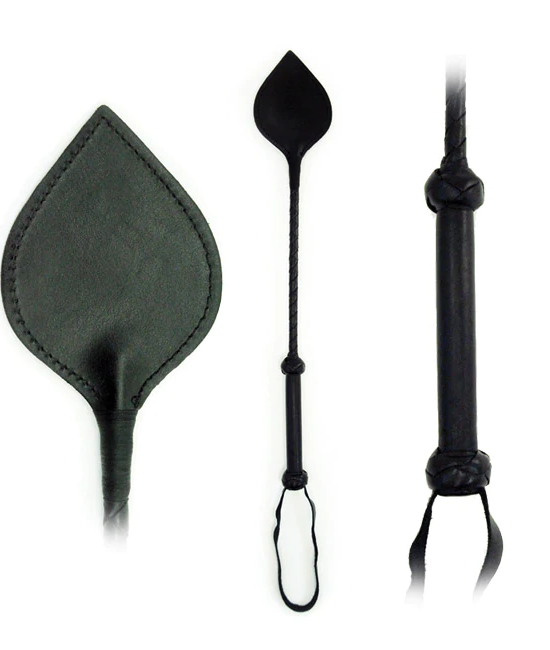 Riding Crop Spade Leather 18in
