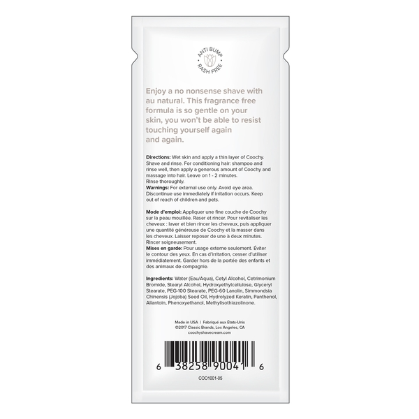 Shave Cream Au Natural 0.5 fl oz | 15mL - FOIL