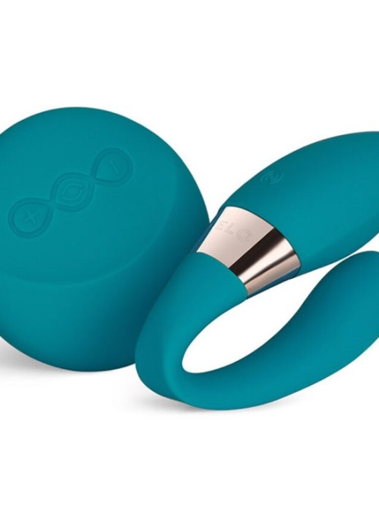 TIANI DUO Vibrating Couples Massager, Ocean Blue