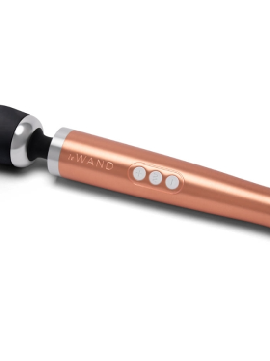 Die Cast Rechargeable Vibrating Massager - Rose Gold