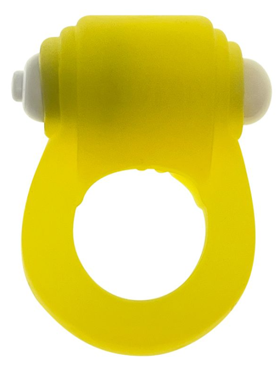 GLOWDICK, cockring with LED, YELLOW ICE