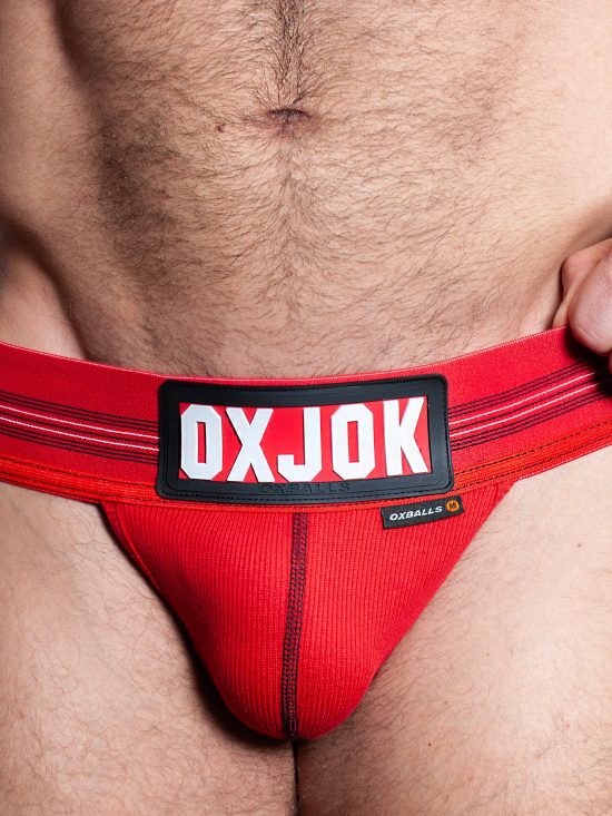 SLINGJOCK upthrust slider-strap jock, RED HOT, X-LARGE