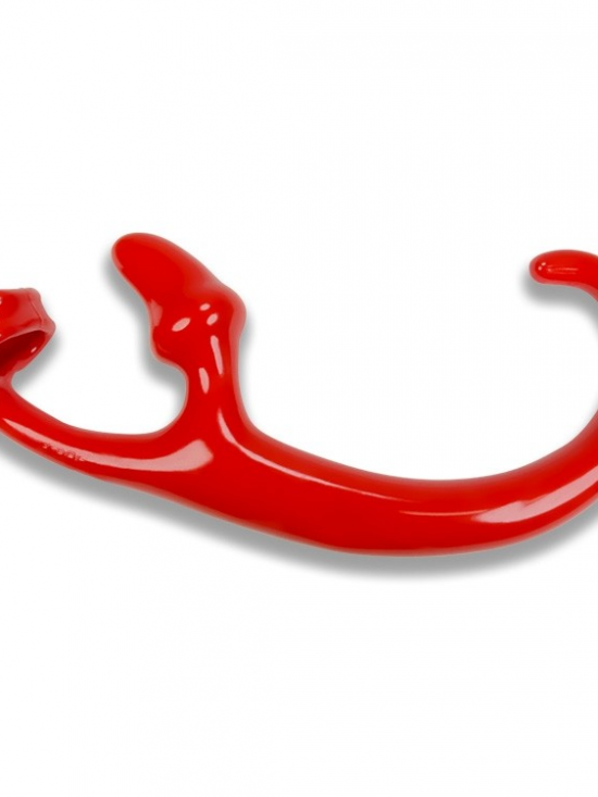 ALIEN TAIL, butt plug + sling, RED