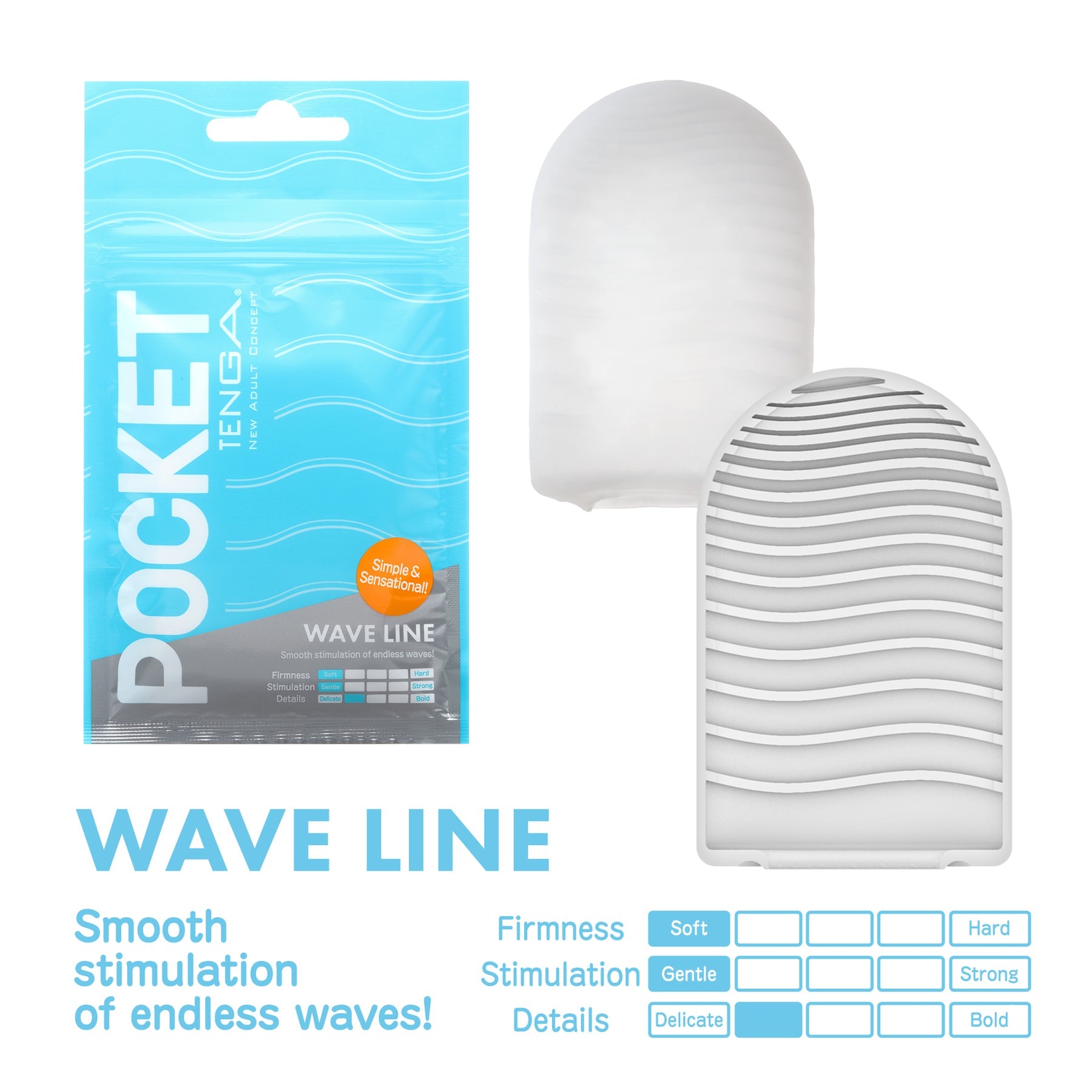 POCKET TENGA WAVY LINE 2 POCKET TENGA WAVY LINE