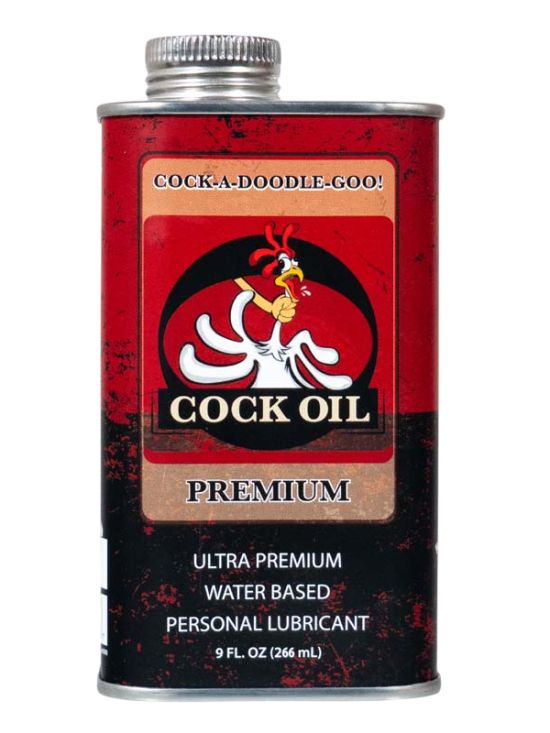 Cock Oil Water-Based Lubricant – Metal Can with Inner Plastic Liner 9 oz