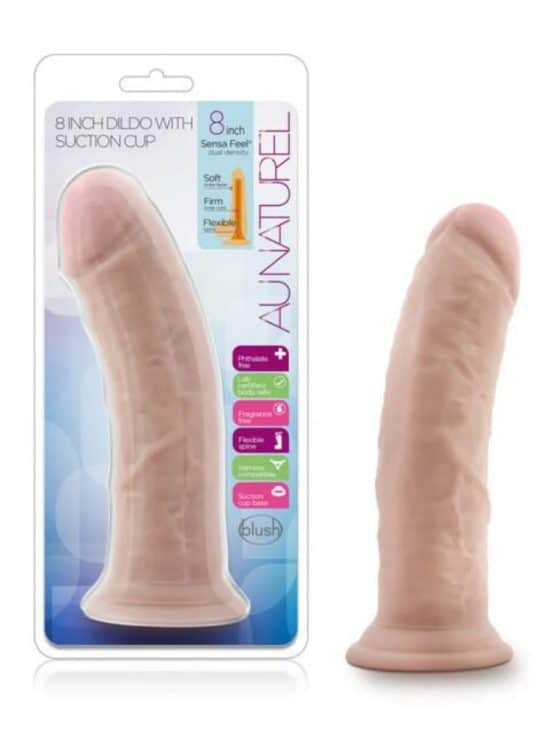 Au Naturel - 8" Dildo/Suction Cup -Light
