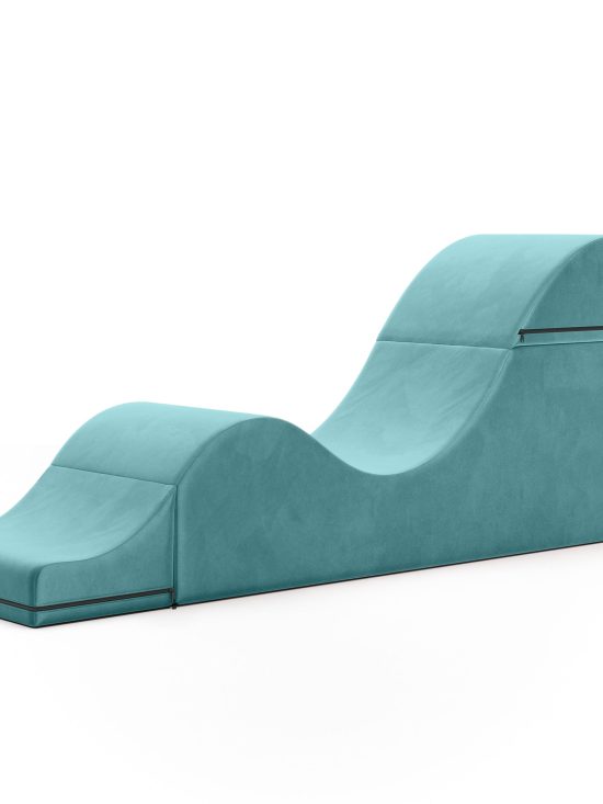Aria Flip Chaise 18 Inch Wide - Convertible Sex Chair and Bed Bench, Teal