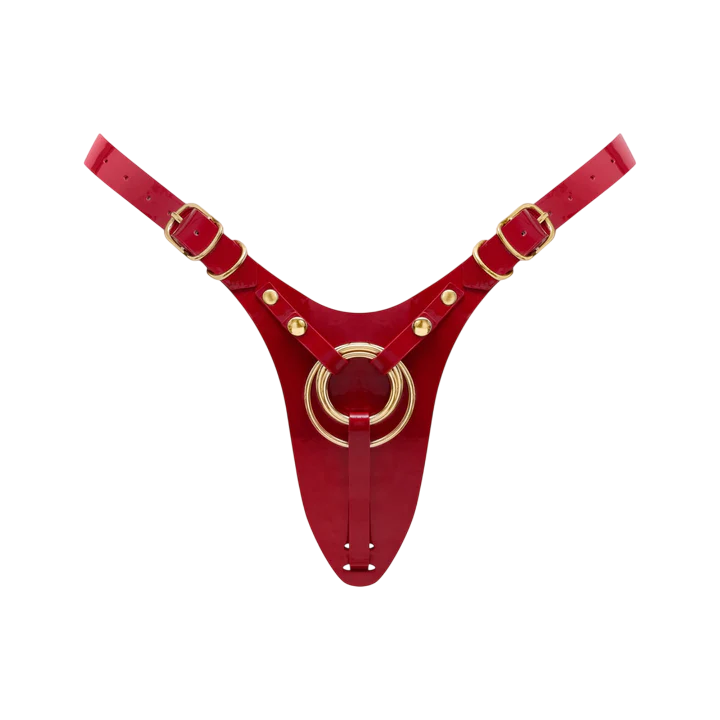 LEATHERETTE HARNESS FABULOUS - ONE SIZE - RED GLOSSY - Image 2