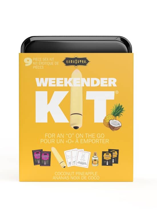 WEEKENDER KIT VIBE Coconut Pineapple Includes: Oil of Love, Reusable 10 speed mini vibe, Massage Oil, Love Liquid and Erotic Playcards