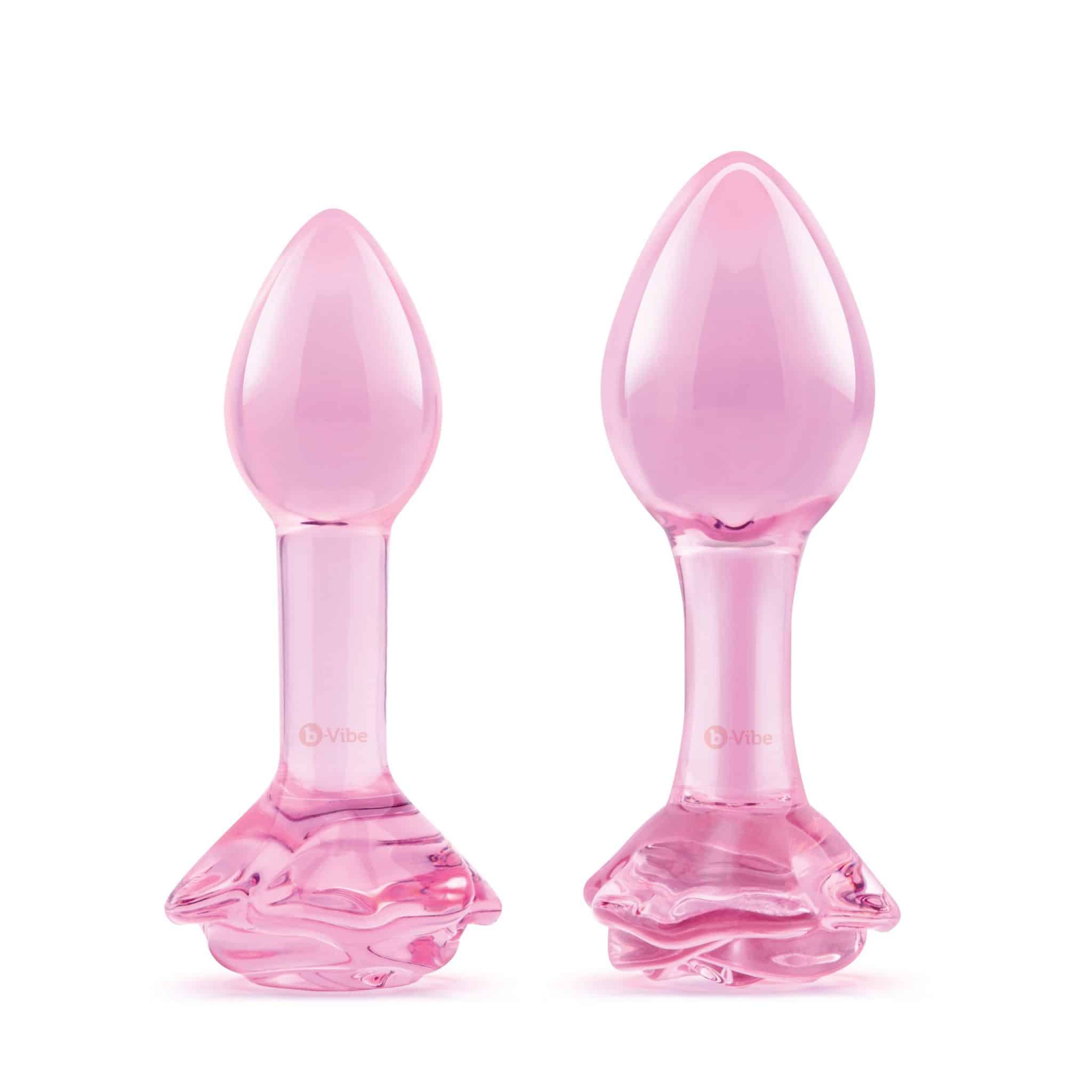 Pink Roses Glass Butt Plug Training Set - Image 9