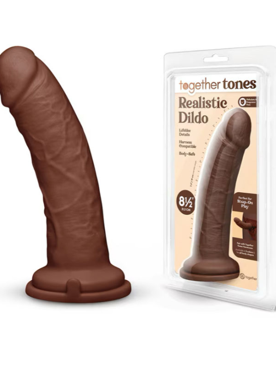 8.5" Realistic Dildo - Dark