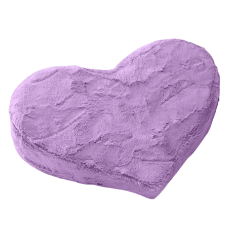Heart Wedge Faux Fur, Purple
