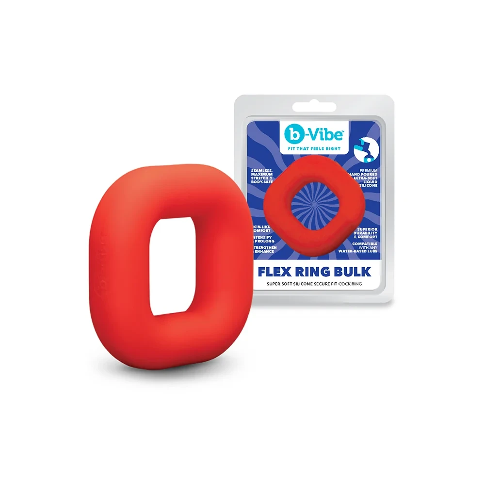 FLEX RING BULK - SILICONE COCK RING - RED - Image 2