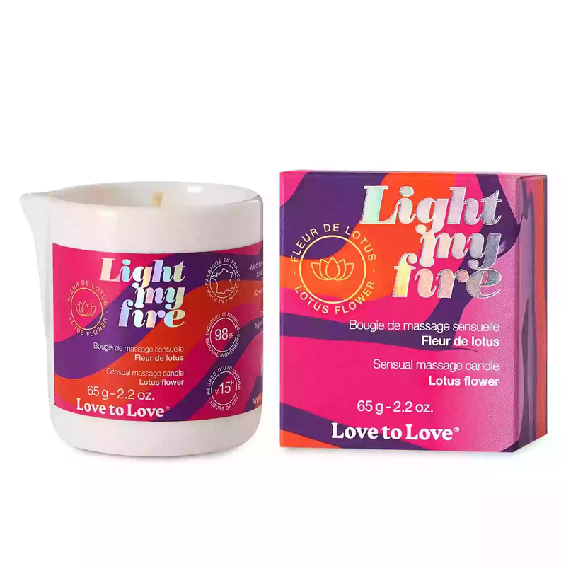 LIGHT MY FIRE - MASSAGE CANDLE - LOTUS FLOWER 65G / 2.2OZ.