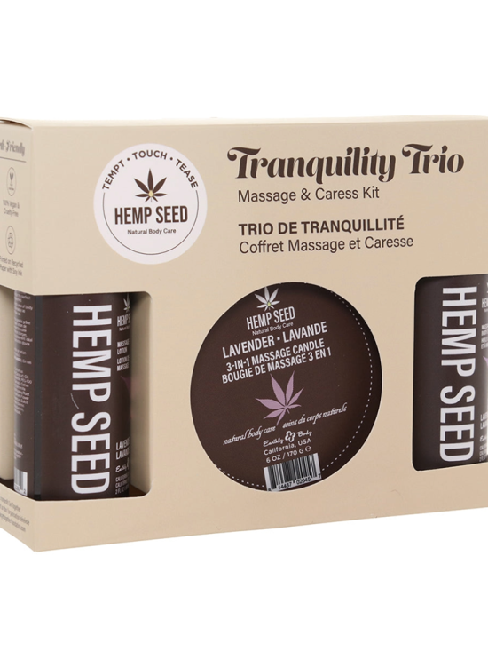 Hemp Seed Tranquility Massage Trio Gift Set - Lavender