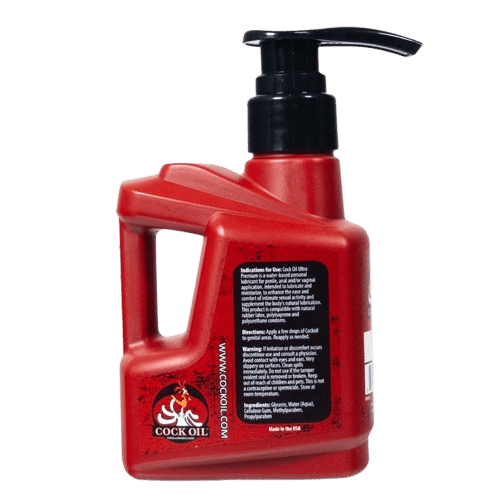 Cock Oil Water-Based Lubricant – Plastic Bottle with Pump Top 10 oz - Image 2