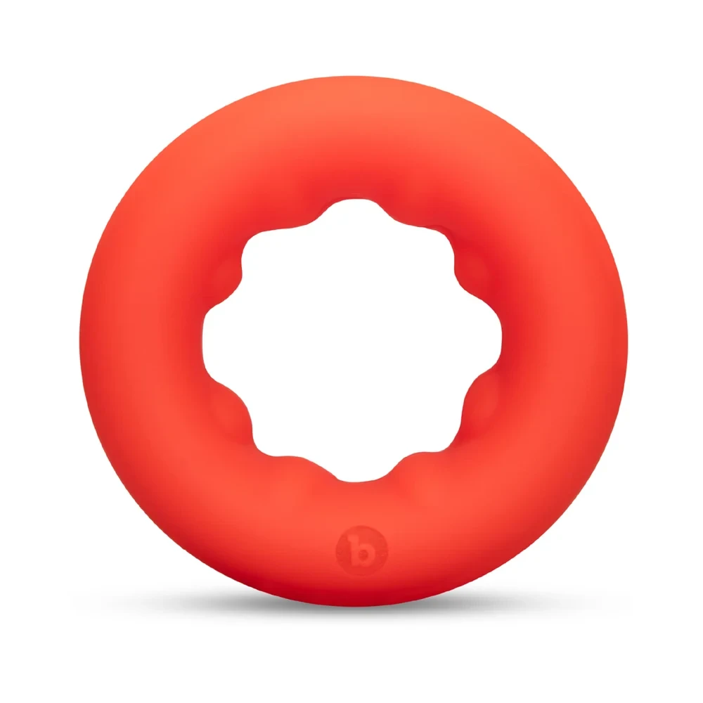 FLEX RING GRIP - ULTRA SOFT SILICONE COCK RING - RED - Image 3