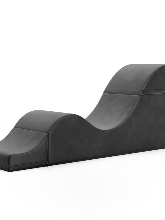 Aria Flip Chaise 18 Inch Wide - Convertible Sex Chair and Bed Bench, Black