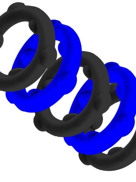 Gearheads 5-Pack Spinner Rings Blue/Black