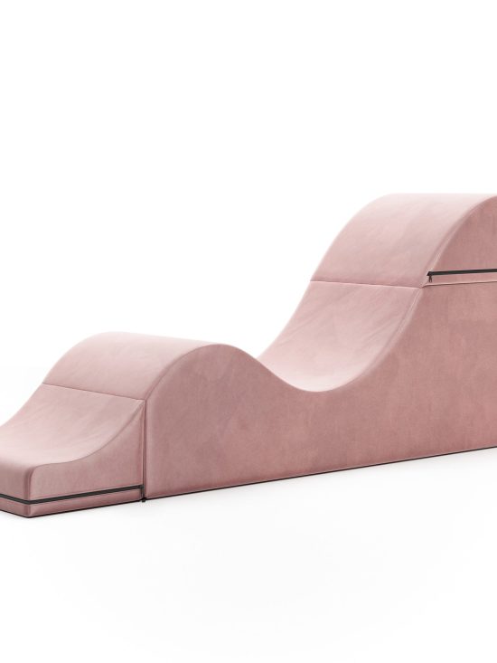 Aria Flip Chaise 18 Inch Wide - Convertible Sex Chair and Bed Bench, Rose