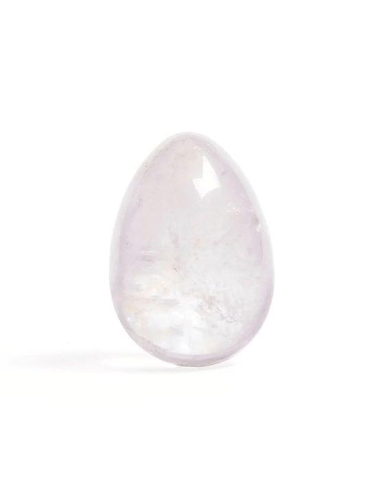 Clear Quartz - Medium Yoni Egg - Non-Drilled