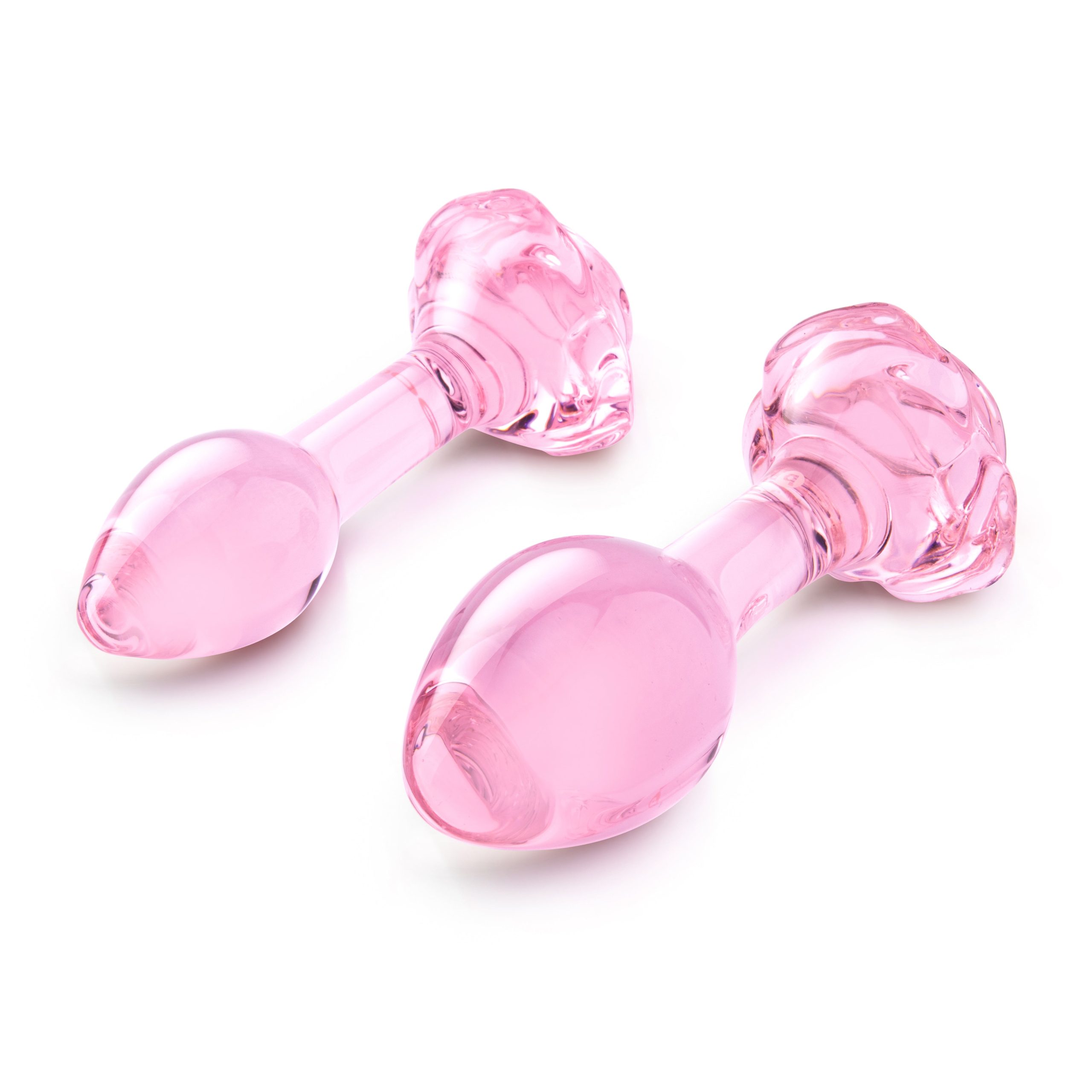Pink Roses Glass Butt Plug Training Set - Image 10