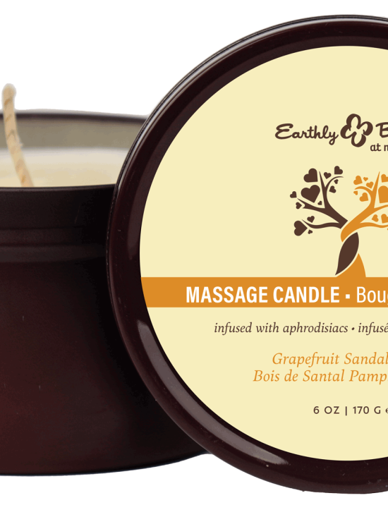 Earthly Body at Night Candle Aphrodisiac Collection Grapefruit Sandalwood 6oz
