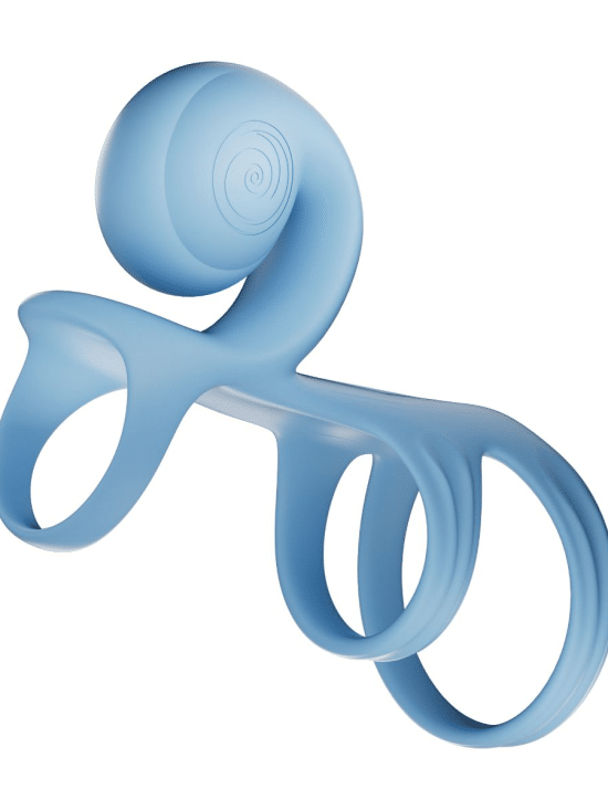 SVibe Snail JOVI Arc Couples Ring, blue haze