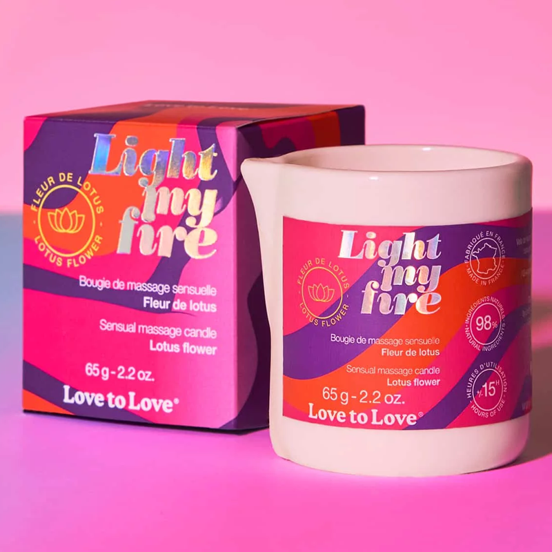 LIGHT MY FIRE - MASSAGE CANDLE - LOTUS FLOWER 65G / 2.2OZ. - Image 2