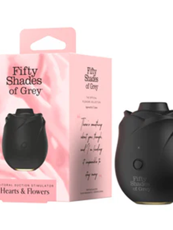 Fifty Shades of Grey Black Rose Silicone Clitoral Suction Stimulator 2.0