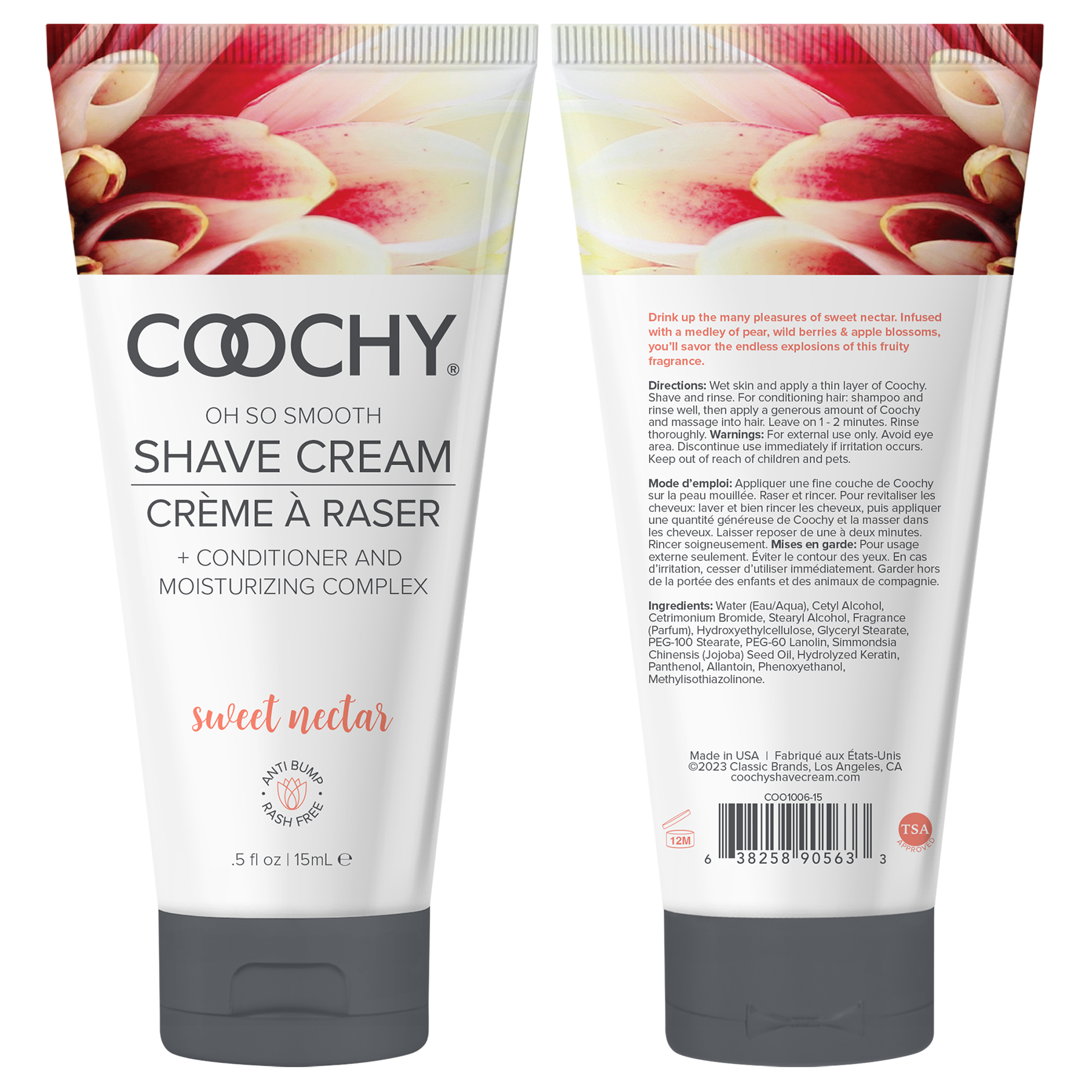 Coochy Shave Cream - SWEET NECTAR tube .5oz | 15mL - Image 3