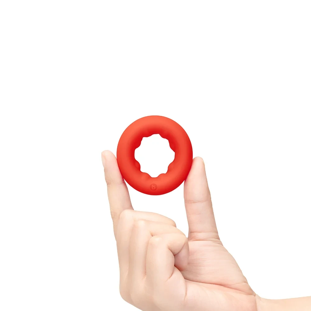 FLEX RING GRIP - ULTRA SOFT SILICONE COCK RING - RED - Image 5