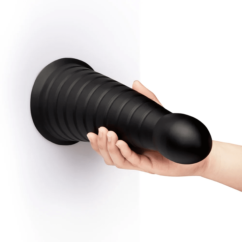 CONE - 10" TAPERED & RIBBED DILDO WITH SUCTION CUP - Image 6