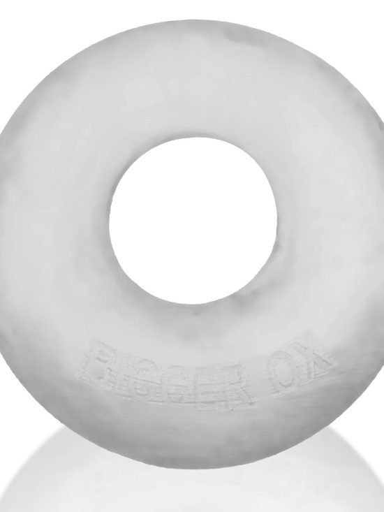 BIGGER OX, thicker bulge maker super mega-stretch cockring - CLEAR ICE