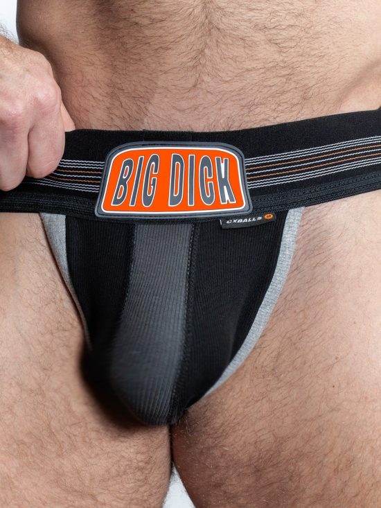 BULGER, the big pouch jock, BLACK IRON, MEDIUM