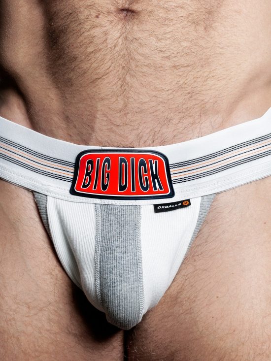 BULGER, the big pouch jock, WHITE SNOW, MEDIUM