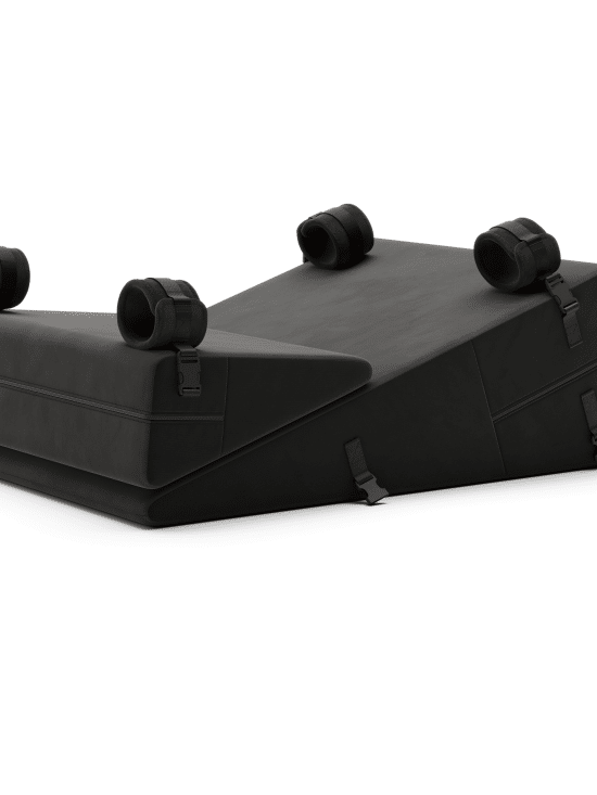 Bondage Wedge Ramp Combo 24 w/Cuffs - Décor Velvet, Black