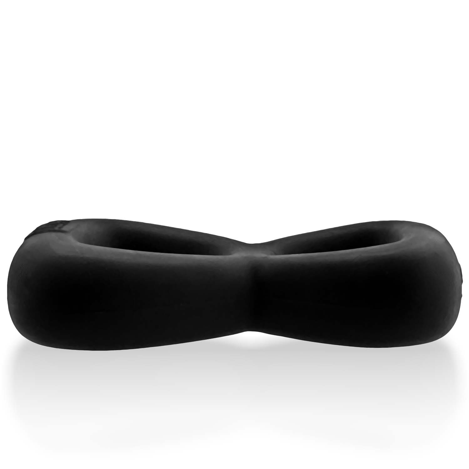 BOOMERANG double-ring cockring & nut-tugger BLACK FOG - Image 5