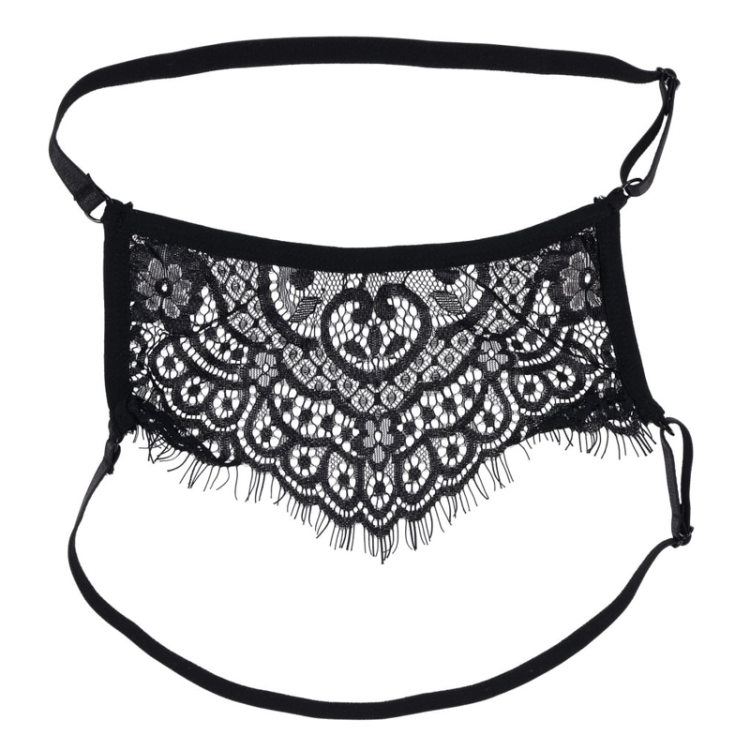 Veiled Vision Lace Blindfold – Black