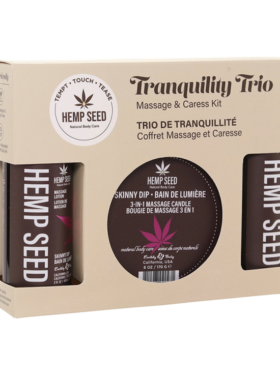 Hemp Seed Tranquility Massage Trio Gift Set - Skinny Dip
