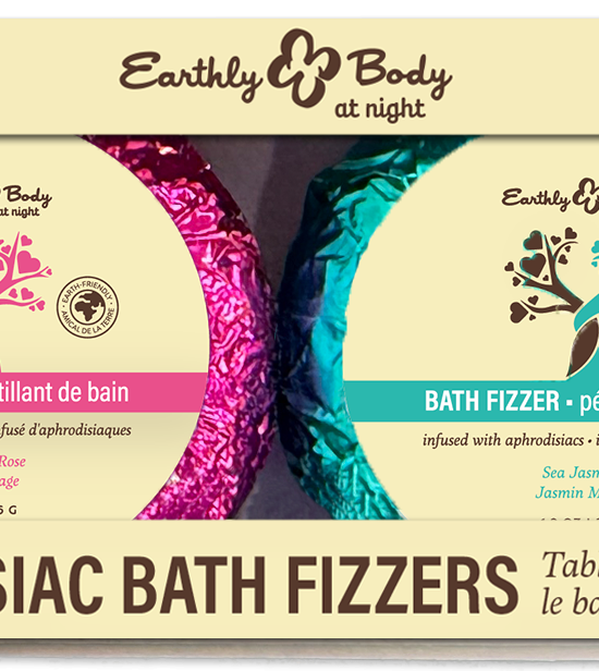 Earthly Body at Night Bath Fizzer Aphrodisiac Collection Set 4pc