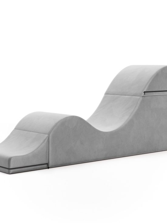Aria Flip Chaise 18 Inch Wide - Convertible Sex Chair and Bed Bench, Grey